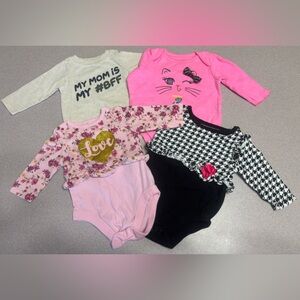 Baby Girl Long Sleeve Bodysuit Bundle